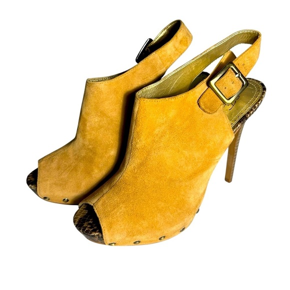 Sam Edelman Shoes - Sam Edelman SE Boutique Oscar Leather Peep Toe Spiked Heel Sandals Sz 8.5